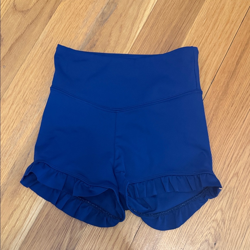 Tiger Friday Blue Ruffle Hem Shorts